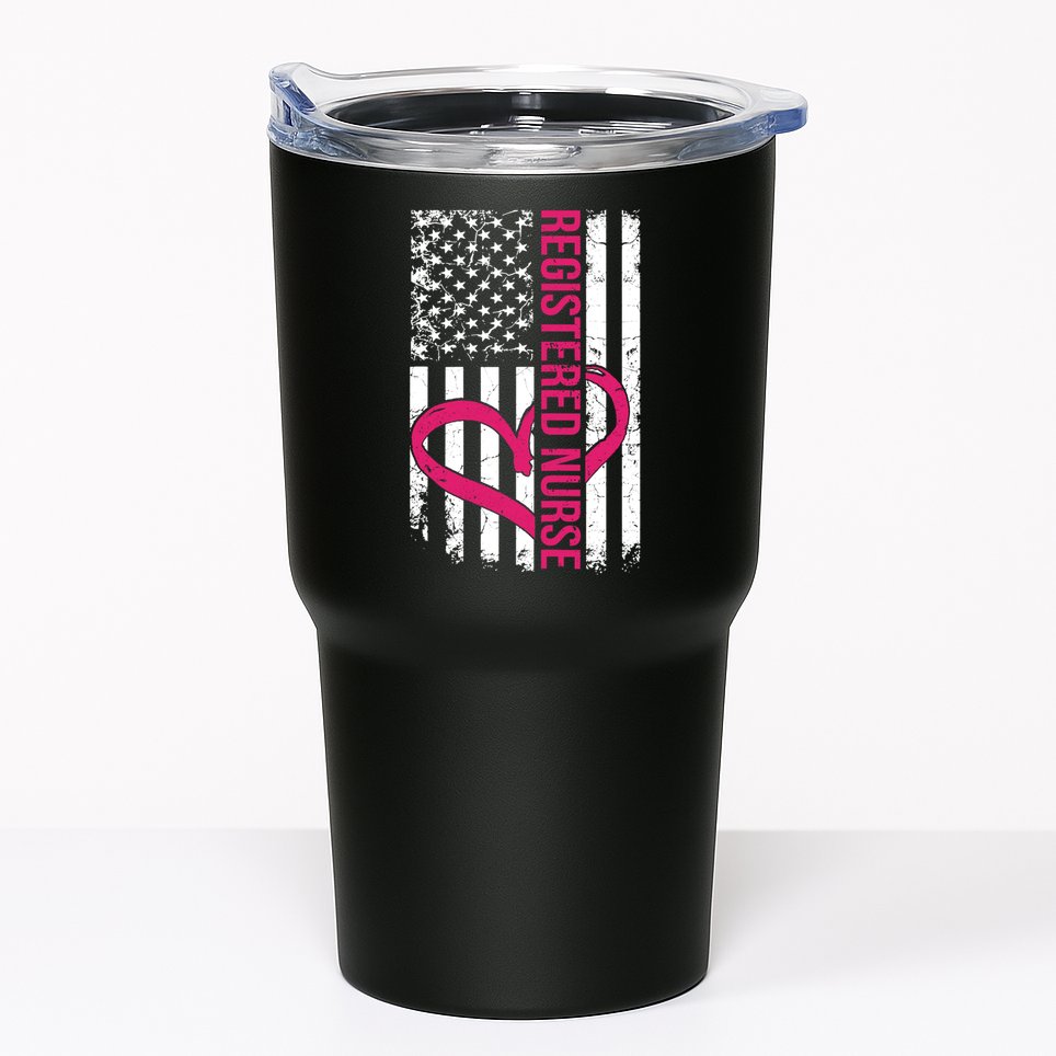 Registered Nurse Flag For Women Rn Zip Gift Tumbler