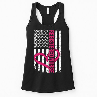 Registered Nurse Flag For Women Rn Zip Gift Womens Tank Top