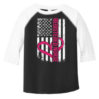 Registered Nurse Flag For Women Rn Zip Gift Toddler Fine Jersey T-Shirt