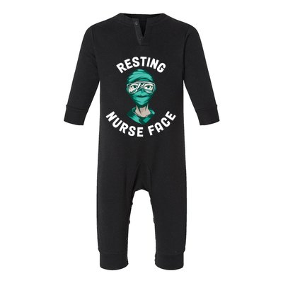 Resting Nurse Face Gift Infant Fleece One Piece