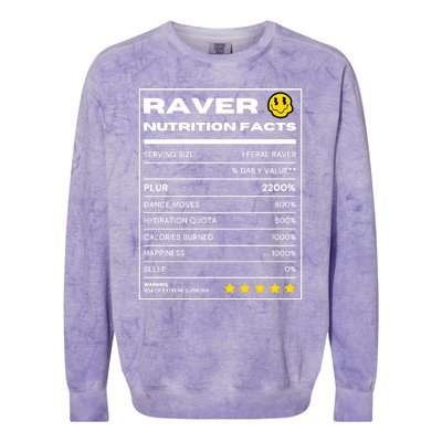 Raver Nutrition Facts Colorblast Crewneck Sweatshirt