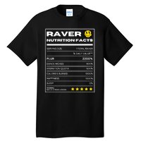 Raver Nutrition Facts Tall T-Shirt