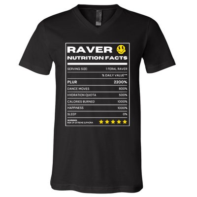 Raver Nutrition Facts V-Neck T-Shirt