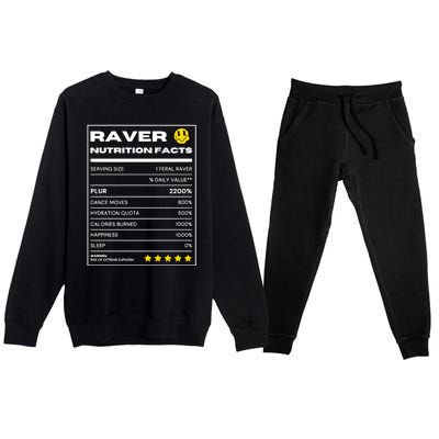 Raver Nutrition Facts Premium Crewneck Sweatsuit Set