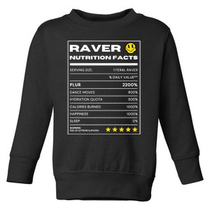 Raver Nutrition Facts Toddler Sweatshirt