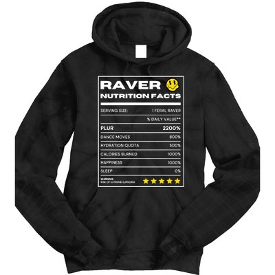 Raver Nutrition Facts Tie Dye Hoodie