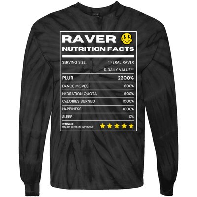 Raver Nutrition Facts Tie-Dye Long Sleeve Shirt