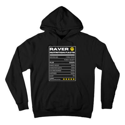 Raver Nutrition Facts Tall Hoodie