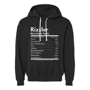 Rizzler Nutrition Facts W Rizz Sayin Rizz Funny Rizzler Garment-Dyed Fleece Hoodie