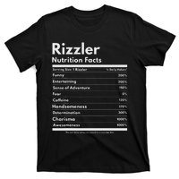 Rizzler Nutrition Facts W Rizz Sayin Rizz Funny Rizzler T-Shirt