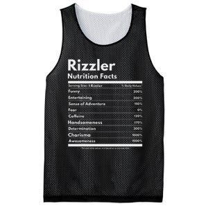 Rizzler Nutrition Facts W Rizz Sayin Rizz Funny Rizzler Mesh Reversible Basketball Jersey Tank