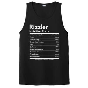 Rizzler Nutrition Facts W Rizz Sayin Rizz Funny Rizzler PosiCharge Competitor Tank