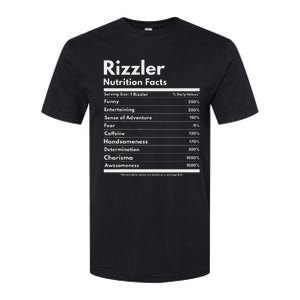 Rizzler Nutrition Facts W Rizz Sayin Rizz Funny Rizzler Softstyle CVC T-Shirt