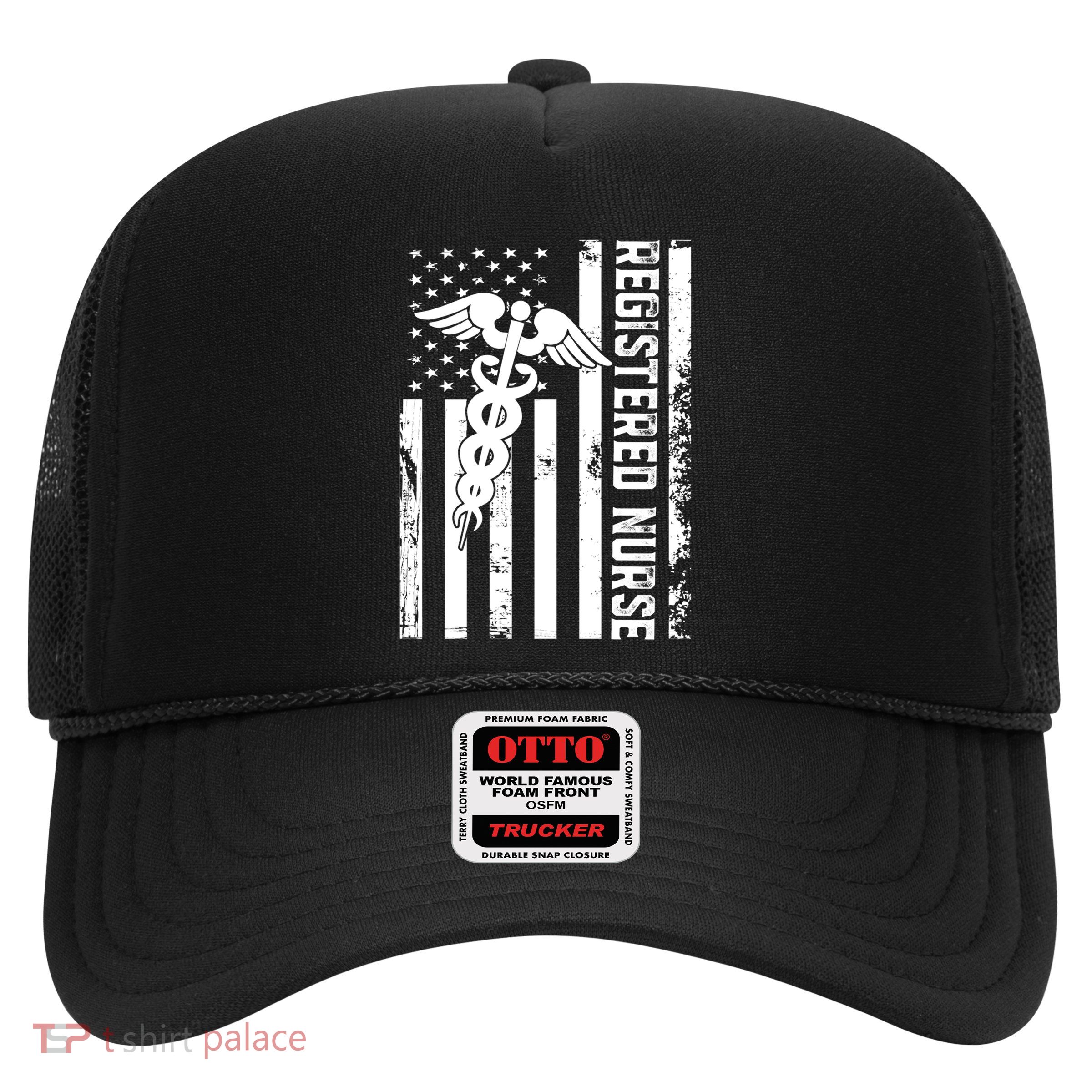 Registered Nurse Flag America Flag Nursing Patriotic Nurse Gift Trucker Hat