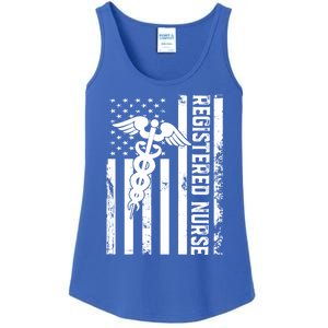 Registered Nurse Flag America Flag Nursing Patriotic Nurse Gift Ladies Essential Tank