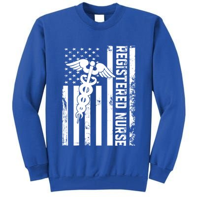 Registered Nurse Flag America Flag Nursing Patriotic Nurse Gift Tall Sweatshirt