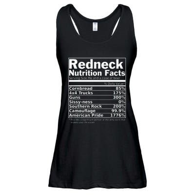 Redneck Nutrition Facts Funny Ladies Essential Flowy Tank