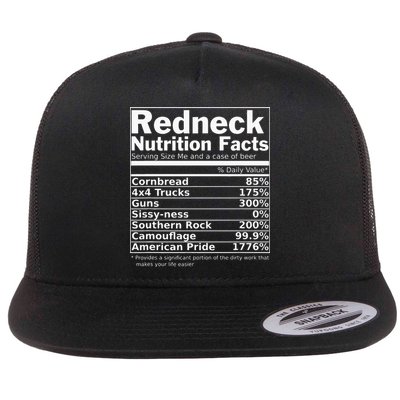 Redneck Nutrition Facts Funny Flatbill Hat