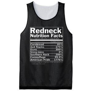 Redneck Nutrition Facts Funny Mesh Reversible Basketball Jersey Tank