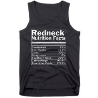 Redneck Nutrition Facts Funny Tank Top