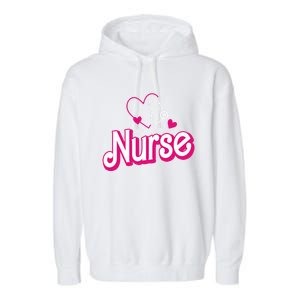 Retro Nurse Funny Gift Nurse Week Funny Gift Funny Nurse Gift Garment-Dyed Fleece Hoodie