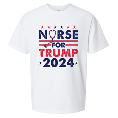 Retro Nurses For Trump 2024 America Stars Flag Stripes Trump Sueded Cloud Jersey T-Shirt