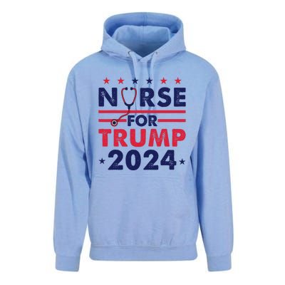 Retro Nurses For Trump 2024 America Stars Flag Stripes Trump Unisex Surf Hoodie