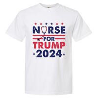 Retro Nurses For Trump 2024 America Stars Flag Stripes Trump Garment-Dyed Heavyweight T-Shirt