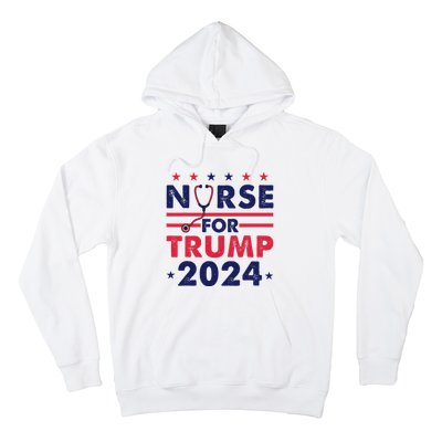 Retro Nurses For Trump 2024 America Stars Flag Stripes Trump Hoodie