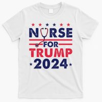 Retro Nurses For Trump 2024 America Stars Flag Stripes Trump T-Shirt