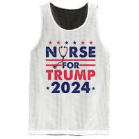 Retro Nurses For Trump 2024 America Stars Flag Stripes Trump Mesh Reversible Basketball Jersey Tank