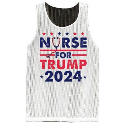 Retro Nurses For Trump 2024 America Stars Flag Stripes Trump Mesh Reversible Basketball Jersey Tank