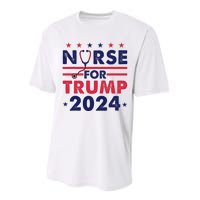 Retro Nurses For Trump 2024 America Stars Flag Stripes Trump Performance Sprint T-Shirt