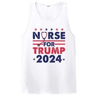 Retro Nurses For Trump 2024 America Stars Flag Stripes Trump PosiCharge Competitor Tank