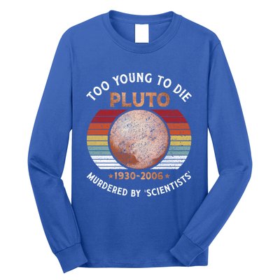 Retro Never Forget Pluto Great Gift Vintage Planet Funny Science Gift Long Sleeve Shirt