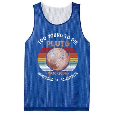 Retro Never Forget Pluto Great Gift Vintage Planet Funny Science Gift Mesh Reversible Basketball Jersey Tank