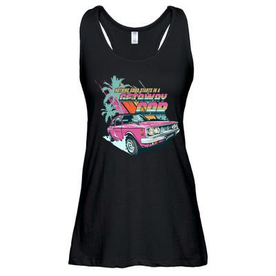 Retro Nothing Good Starts In A Getaway Car Ladies Essential Flowy Tank