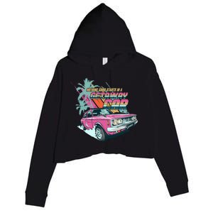 Retro Nothing Good Starts In A Getaway Car Crop Fleece Hoodie