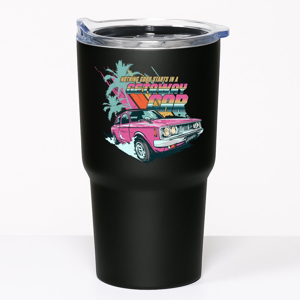 Retro Nothing Good Starts In A Getaway Car Tumbler