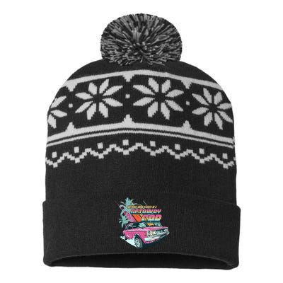 Retro Nothing Good Starts In A Getaway Car USA-Made Snowflake Beanie