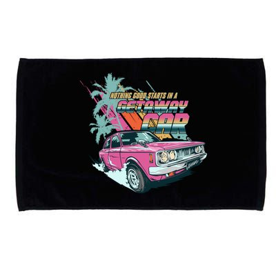 Retro Nothing Good Starts In A Getaway Car Microfiber Hand Towel