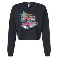 Retro Nothing Good Starts In A Getaway Car Cropped Pullover Crew