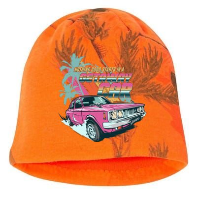 Retro Nothing Good Starts In A Getaway Car Kati - Camo Knit Beanie