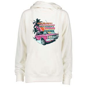 Retro Nothing Good Starts In A Getaway Car Womens Funnel Neck Pullover Hood