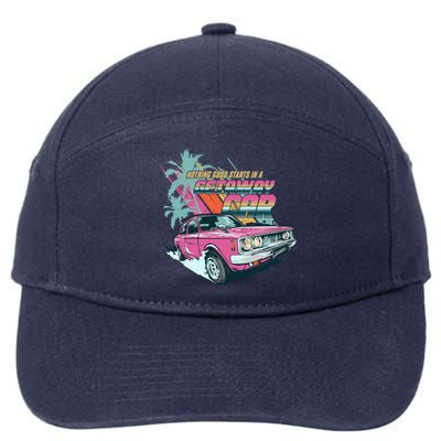 Retro Nothing Good Starts In A Getaway Car 7-Panel Snapback Hat