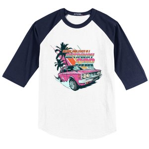 Retro Nothing Good Starts In A Getaway Car Baseball Sleeve Shirt