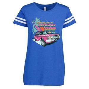 Retro Nothing Good Starts In A Getaway Car Enza Ladies Jersey Football T-Shirt