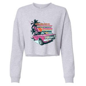 Retro Nothing Good Starts In A Getaway Car Cropped Pullover Crew