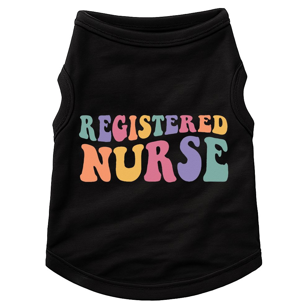 RN Nurse Groovy Registered Nurse Nursing School Women Doggie Tank