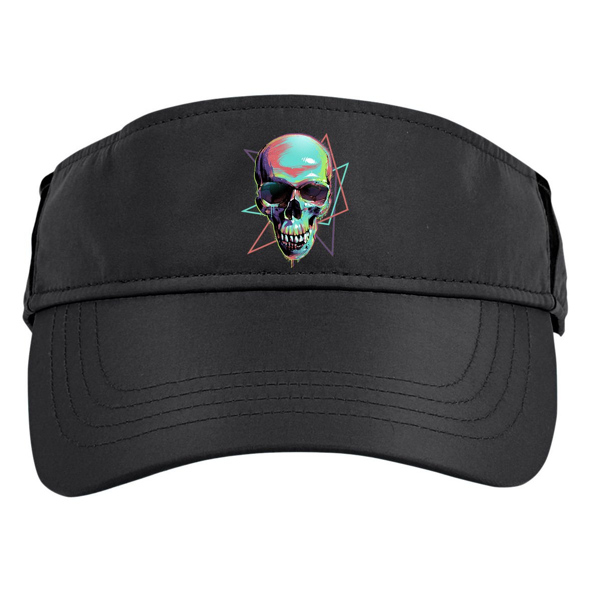 Retro Neon Graffiti Paint Skull Adult Drive Performance Visor